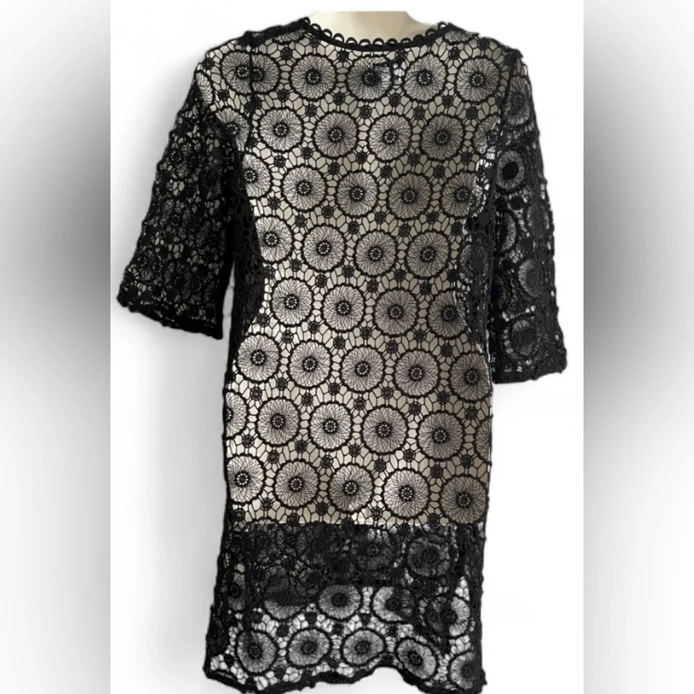 Mud Pie crochet swim coverup